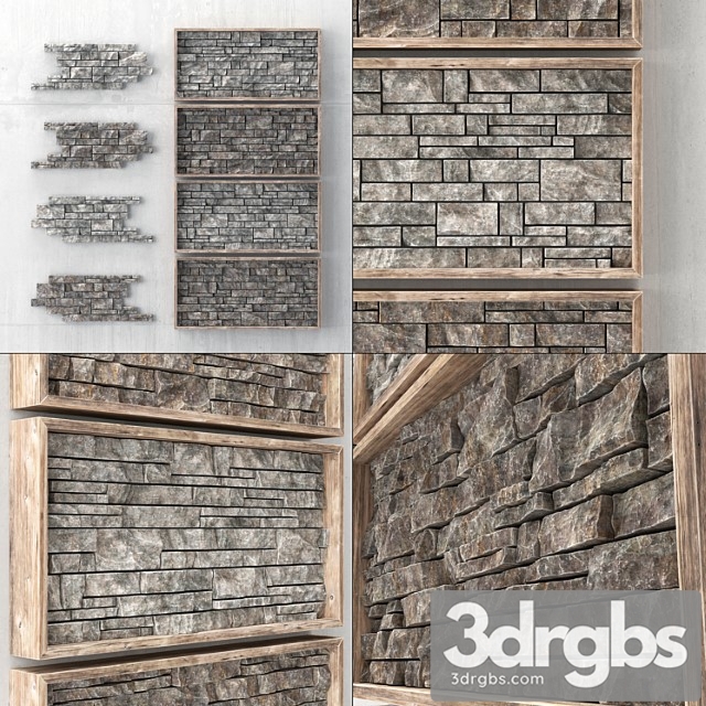 Built-in decorative panel made of bricks