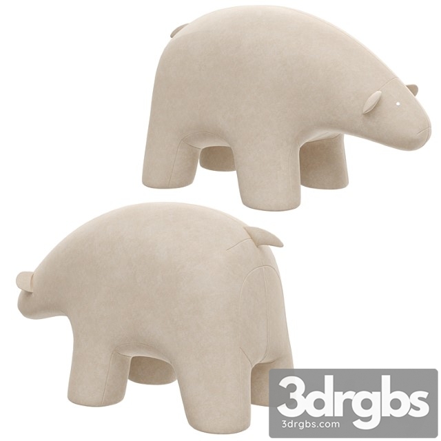 Pouffe sweet bear light