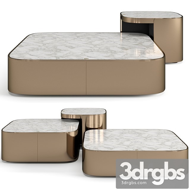 Luxence Luxury Living Parsons Coffee Tables Set