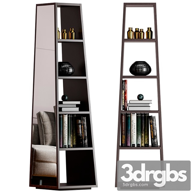 Minotti archipenko mirror bookcase 2