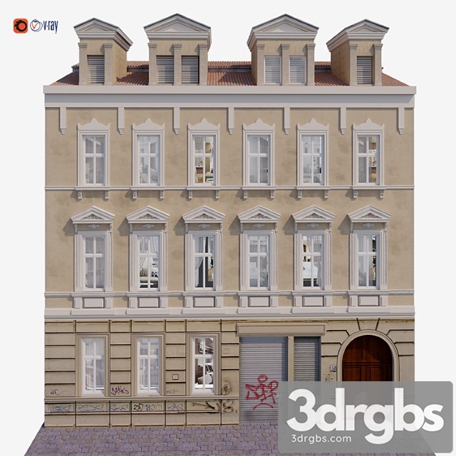 Building Facade For Background 12