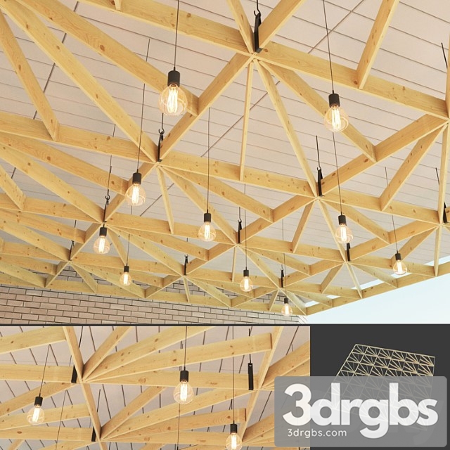 Wooden suspended ceiling 4