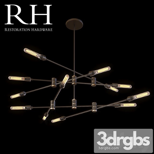 Kinetic 2 tier chandelier by restoration hardware