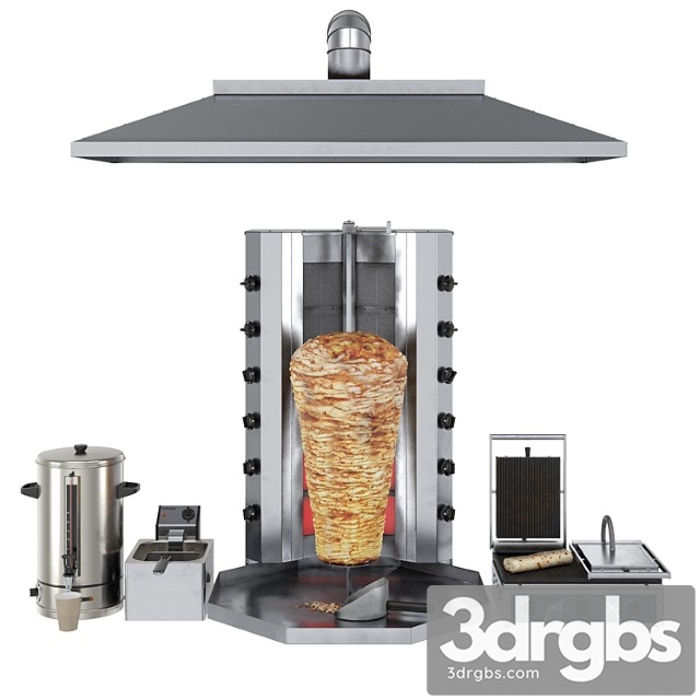 Equipment for shawarma cafe