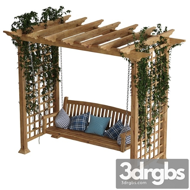 Garden swing pergola