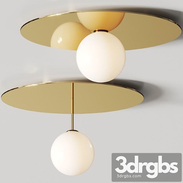 Atelier areti plate and sphere ceiling lamps