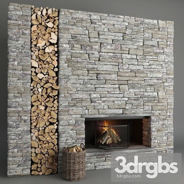 Stone Fireplace