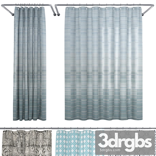 Crate and Barrel Shower Curtain Collection 1