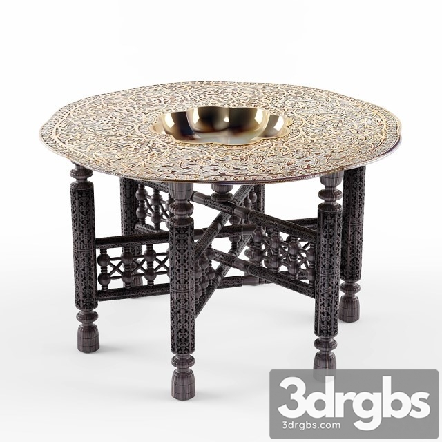 Benares Brass Tray Table