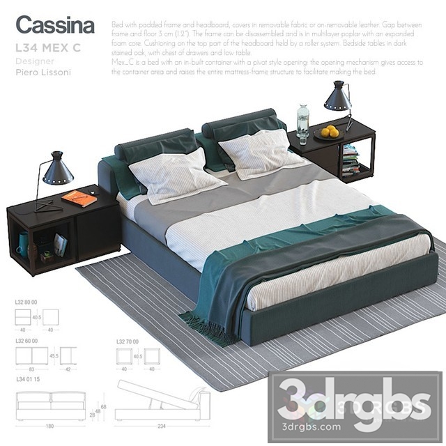 Cassina L34 Mex C Bed