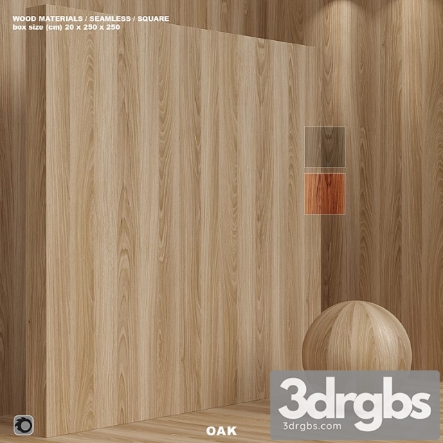 Wood  60 Material Wood Seamless Oak Set 109