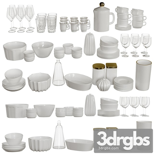 Set of dishes a