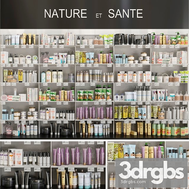 Large Showcase In A Pharmacy With Cosmetics 3 Beauty Salon