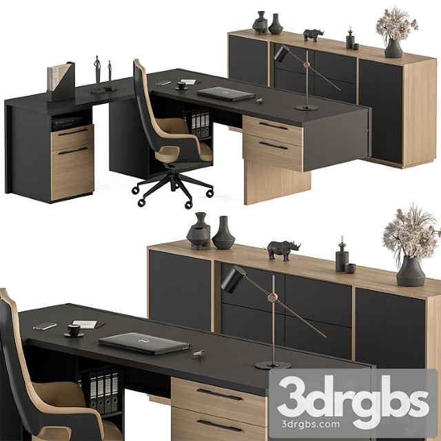 Manager desk set - office furniture 364 2