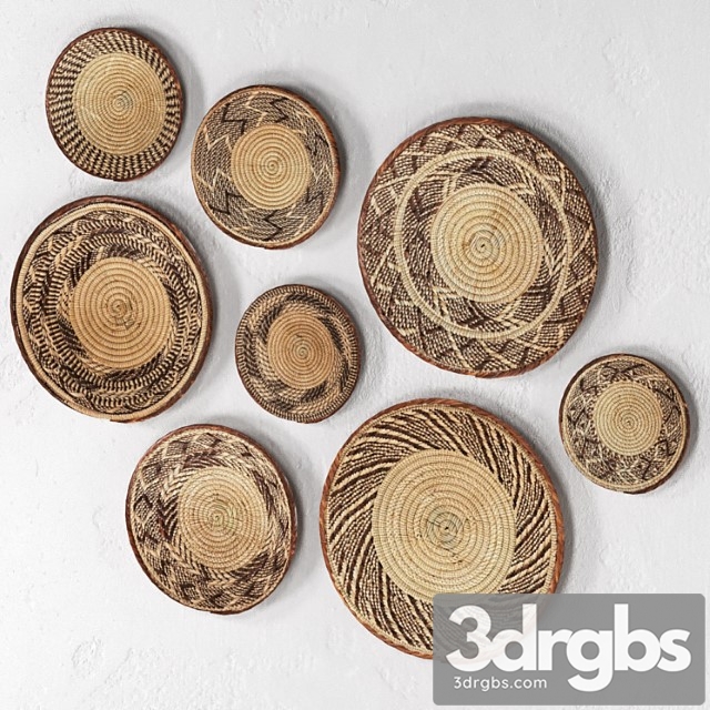 Wicker african wall baskets._1