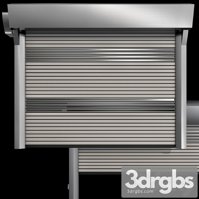 Metal industrial high speed door with horizontal blades