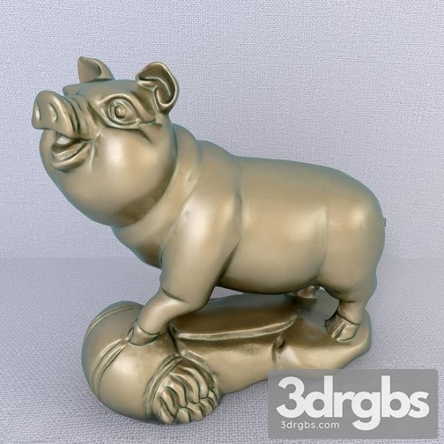 12 Bronze Zodiac Animals Pig