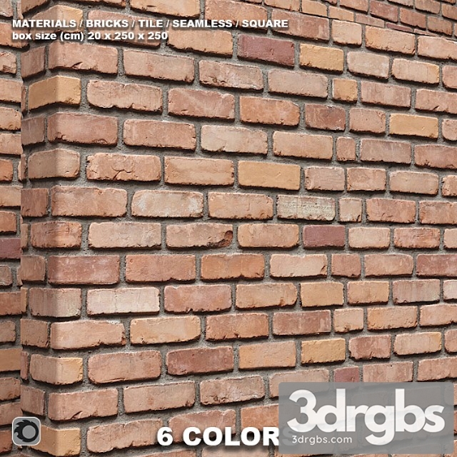 Material (seamless) - brick, tile set 12