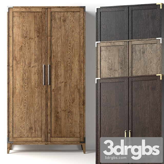 Cayden campaign panel double-door cabinet