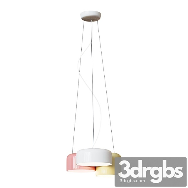 Pendant Funky 40 cm White Beige Marsala Chandelier Lamp