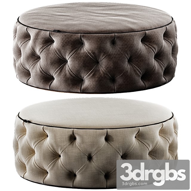 Pouf redondo vintage capitone derek en betty & co