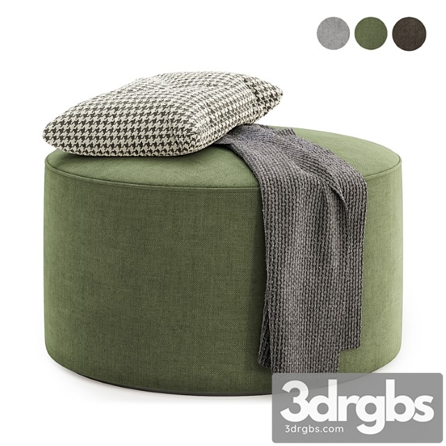 Hadleigh fabric large round stool