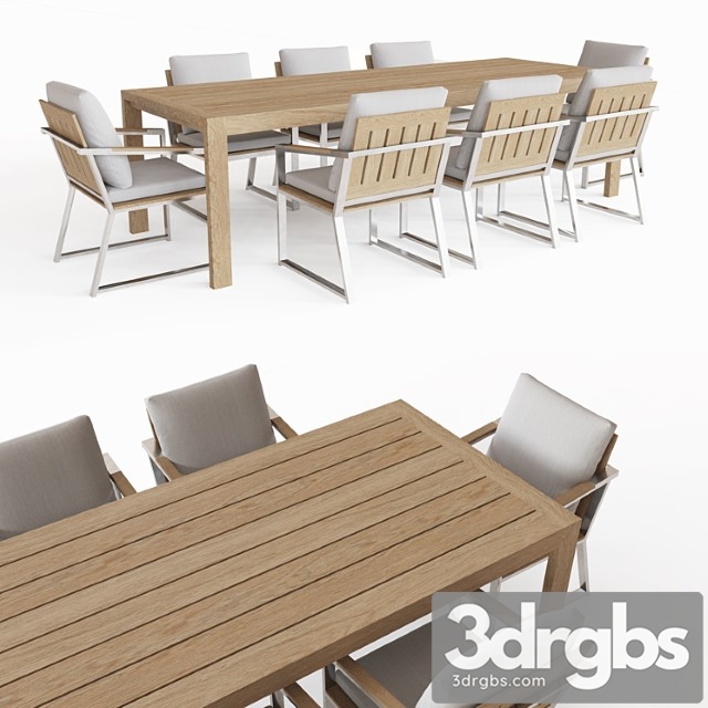 Aegean teak rectangular dining table 2