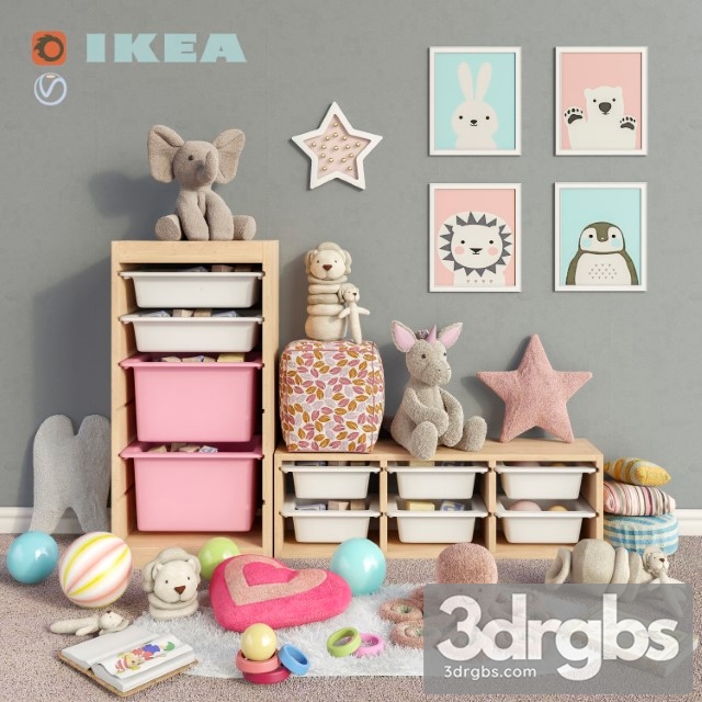 Ikea Storage Toys Decor Set 3