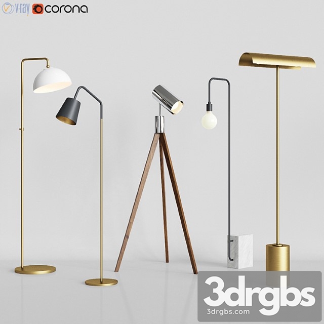 Cb2 - 5 floor lamps set 3