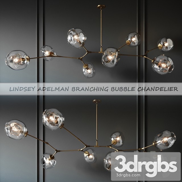 Branching Table Bubble 8 Lamps Gold