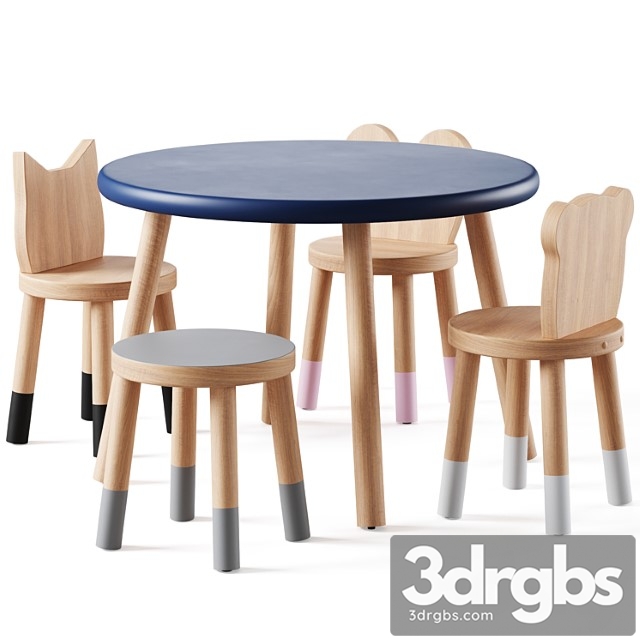 Nico & yeye round kids table and chairs by pottery barn 2