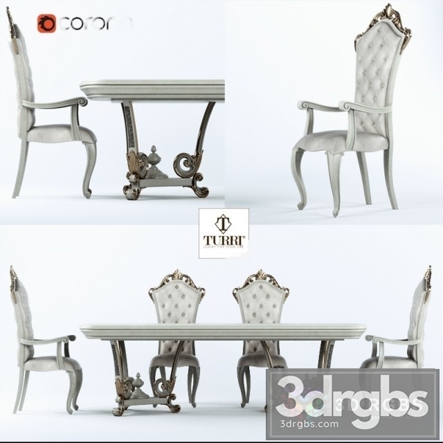 Turri Baroque Table and Chair