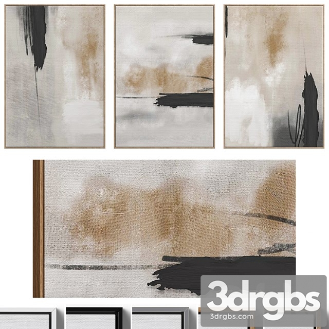 Abstract neutral wall art c-437