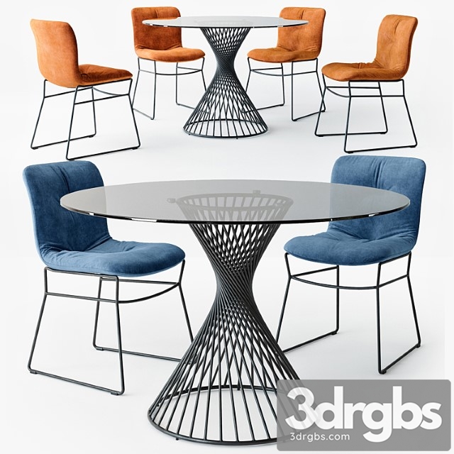 Calligaris annie chair vortex table