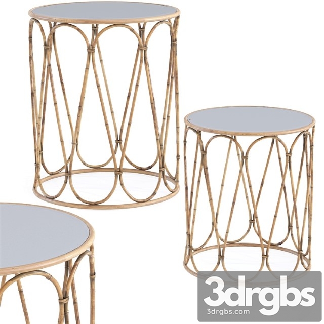 Side table bamboo loop (2set) 2