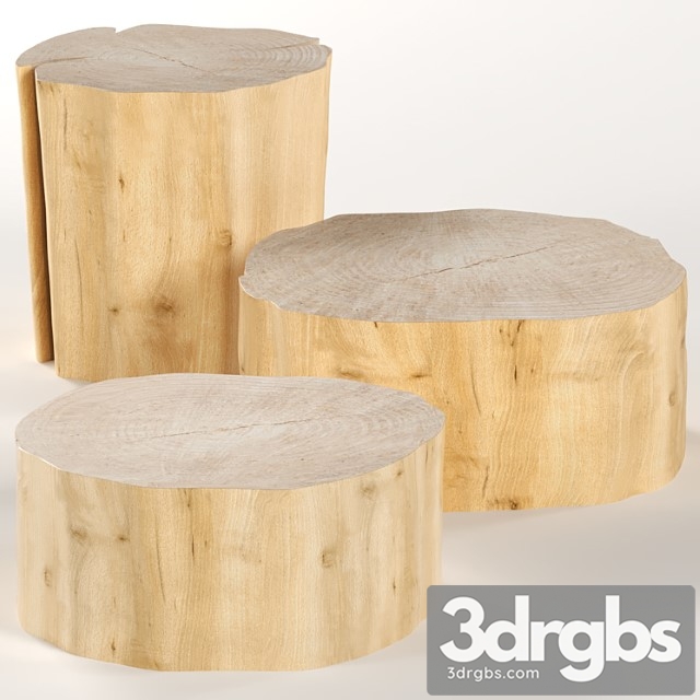 Three round coffee table stump. 2