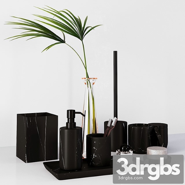 Nexus Black Marble Bath Accessories