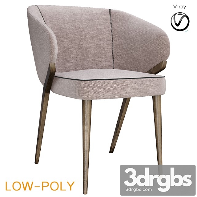 Bross nora dining chair 1530 (low poly) 2