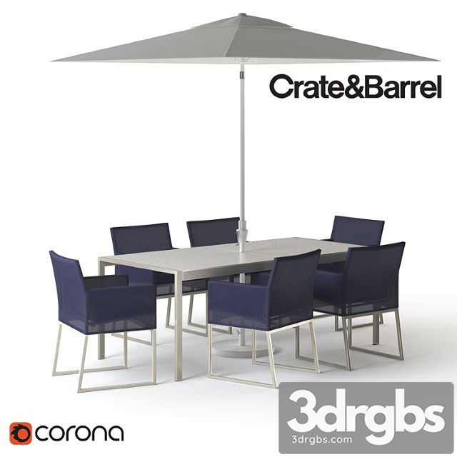 Crate and barrel Dune dining set 2