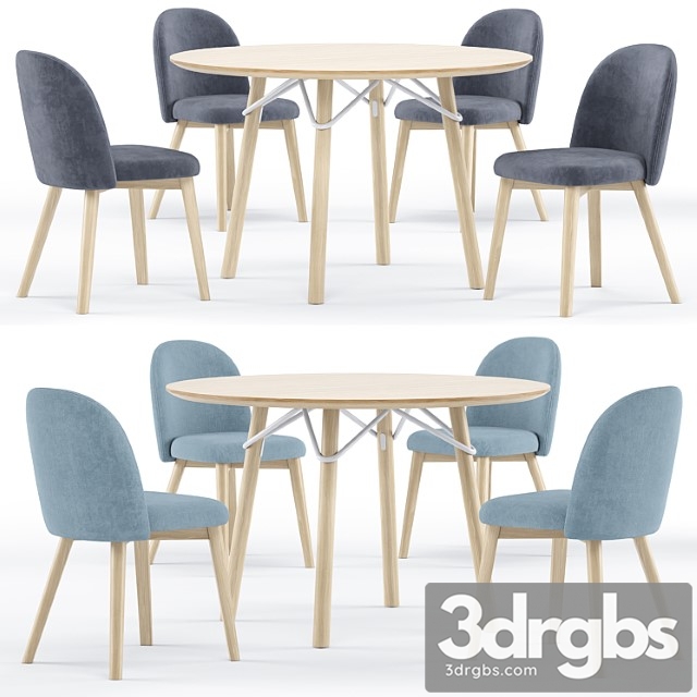 Tria table and tuka chair - connubia calligaris