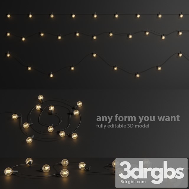 Editable garland lights set 1