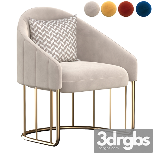 Accent Chair Velvet Upholstered Chair Gold Base