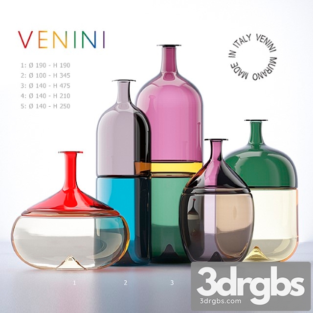 Vase Bolle Bottles Venini