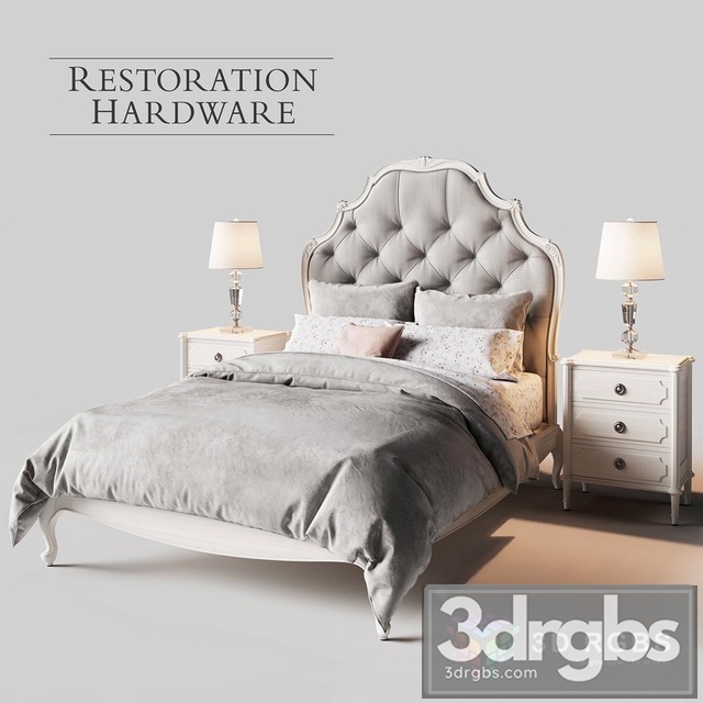 RH Paulette Tufted Bed