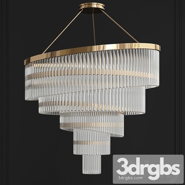 Gold Plated Spiral Crystal Designer Chandelier 2