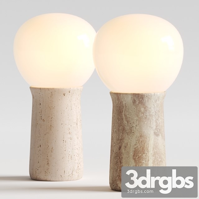 Cb2 fin travertine table lamp