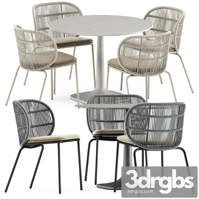 Kodo Dining Chairs By Vincent Sheppard And Fiore Outdoor Table By Bebitalia