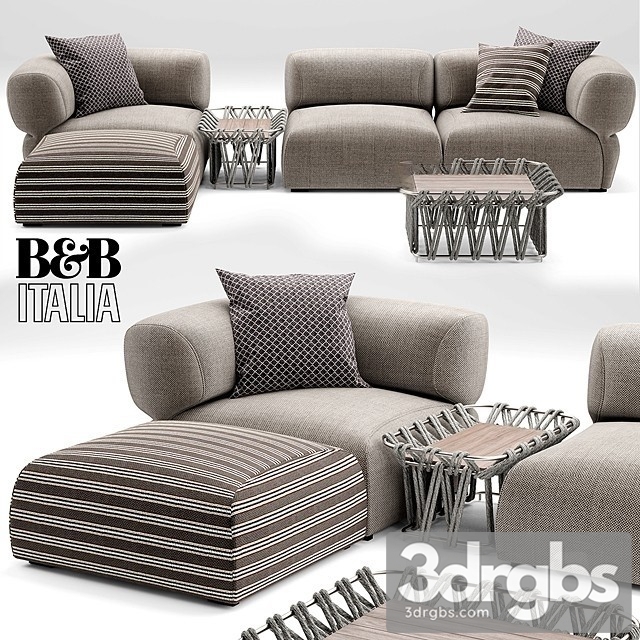 BB Italia Butterfly Outdoor Simple Sofa 01