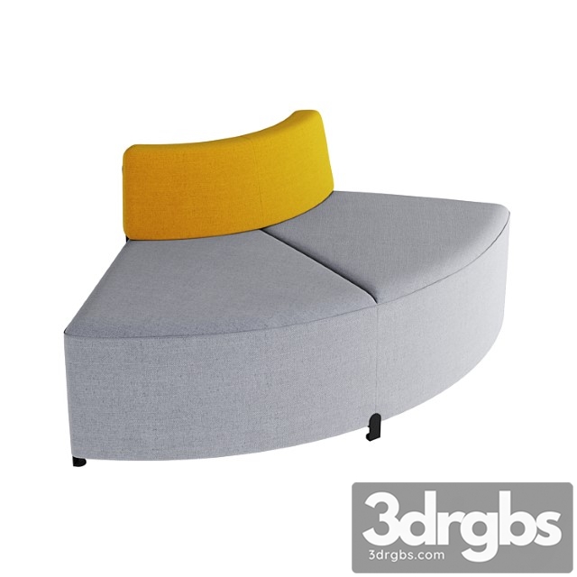 Bend corner sofa by actiu