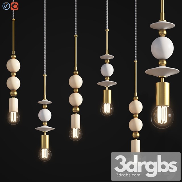 Beaded Pendant Lamp Spheres